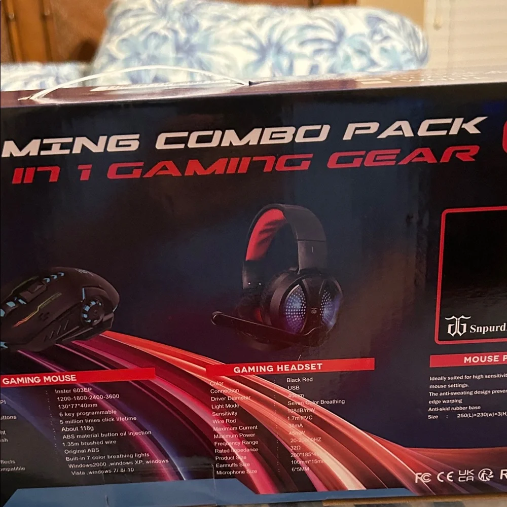 Gaming Keyboard and Headset Combo - Black